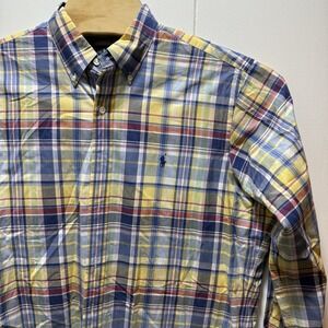 Ralph Lauren Classic Fit Shirt Colorful Plaid Button Down Size Large Long Sleeve